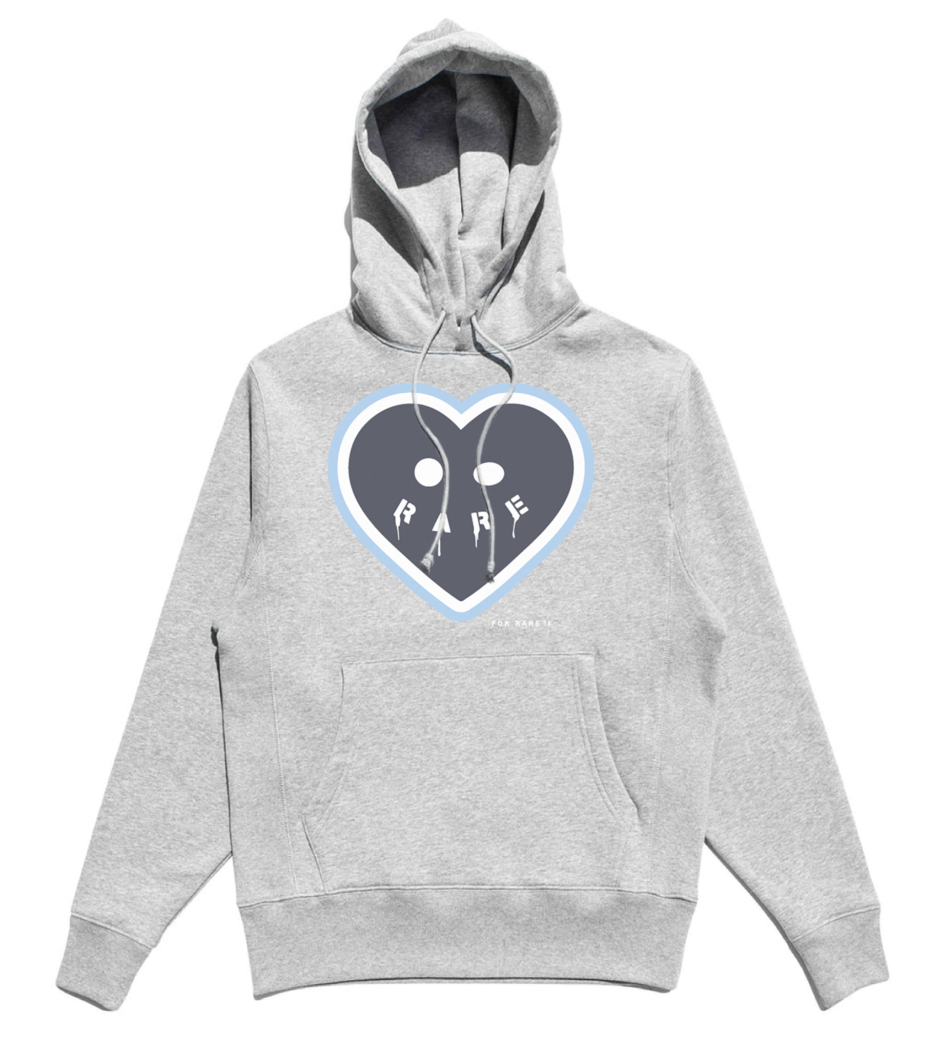 Rare Hearted Bluegray Hoodie